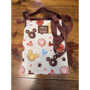 Loungefly Disney Mickey Mouse Sweets Passport Crossbody Bag Donut Candy Preowned